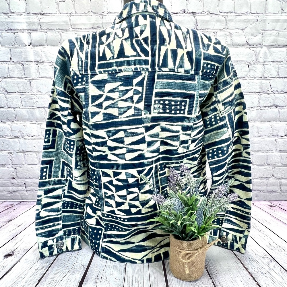 CHICO’S 100% Cotton L/S Button Front Casual Jacket - Picture 2 of 10